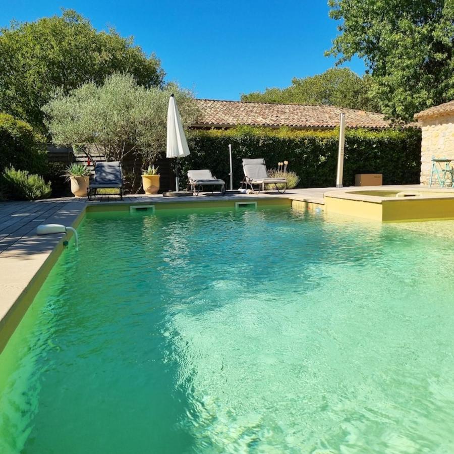 Villa Charmante A Lussan Avec Piscine Privee Et Jardin Closa Exteriör bild